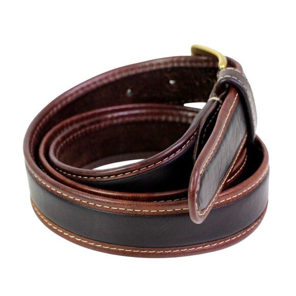 Cole Haan BLACK BROWN GENUINE LEATHER 1.25"Wd CASUAL DRESS MEN'S BELT Sz 40 (A77 - Picture 5 of 12